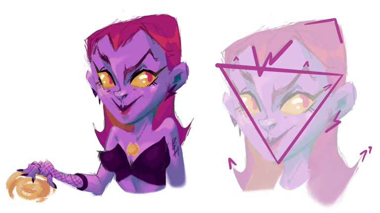 Diseño de personajes | Villana - Formas Triangulares