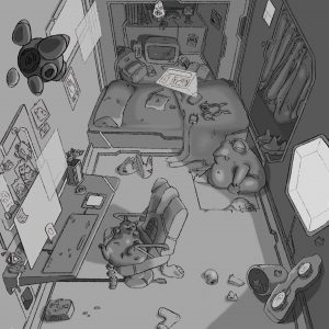 Habitación Futurista